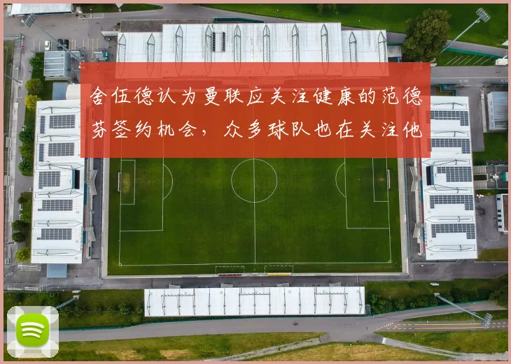 舍伍德认为曼联应关注健康的范德芬签约机会，众多球队也在关注他